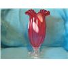 Image 1 : Beautiful Hand made Red Opal Glass Vase