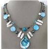 Image 1 : Double Strand Handcrafted Mother-of-Pearl shell pendant