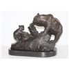 Image 1 : Magnificent Bronze Sculpture Grizzly Bear Mother & Cub