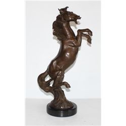 Gorgeous Bronze Sculpture Rearing Stallion