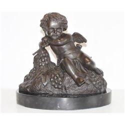 Dazzling Bronze Sculpture Bronze Cupid Cherub