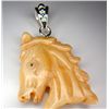 Image 1 : One of Kind Handcarved Oxbone Horse Pendant
