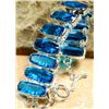 Image 2 : Exquistie Blue Topaz and Sterling Silver Bracelet