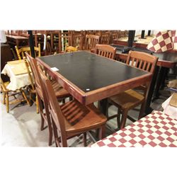 30'X48' MOHAGANY FRAMED BAR HEIGHT TABLE