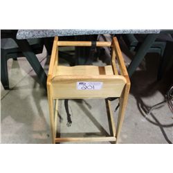 LOT OF WOODEN RESTAURANT BOOSTER SEATS