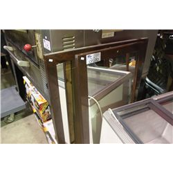 2 LARGE MAHOGANY FRAMED RESTAURANT MIRRORS