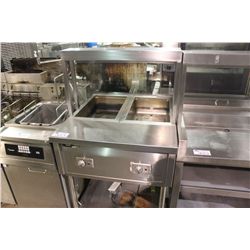 2 BAY STAINLESS STEEL FOOD WARMER