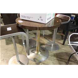 CIRCULAR WALNUT RESTAURANT TABLE