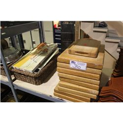 LARGE LOT OF CUTTING BOARDS