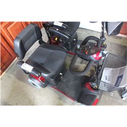 4 WHEELED BURGANDY ELECTRIC SCOOTER