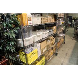 KITCHEN CONTENTS ON MOBILE RACK (RACK NOT