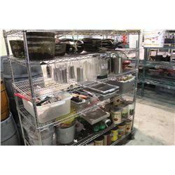 LOT OF RESTAURANT DECOR, FRYING PANS & PITCHERS