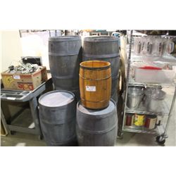 LOT OF DECORATIVE BARRELS