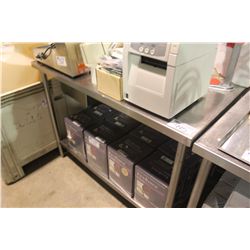 STAINLESS STEEL PREP TABLE WITH HAND WASHING SINK