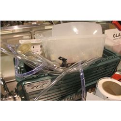 BIN OF ASSORTED BOTTLE FILLING & CLEANING