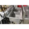 Image 1 : 2 BAY STAINLESS STEEL WASH SINK