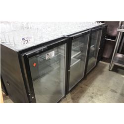 3 DOOR GLASS FRONT UNDER COUNTER COOLER