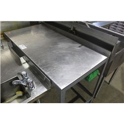 STAINLESS STEEL PREP TABLE WITH LIGHTED SIGN