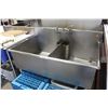 Image 1 : 2 BAY STAINLESS STEEL SINK