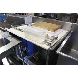 STAINLESS STEEL WASH TABLE, CUTTING BOARDS &