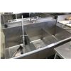 Image 1 : 3 BAY STAINLESS STEEL WASH SINK WITH SPRAY NOZZEL