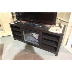 23MM LAUGNA ESPRESSO MEDIA WOOD FIRE PLACE &MANTEL