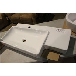 NEW WHITE MODEL B-2900 BATHROOM SINK WITH COUNTER