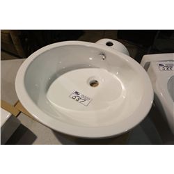 NEW WHITE MODEL V-2460 OVAL BASIN SINK