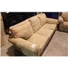 Image 1 : BEIGE MICRO FIBER COUCH & LOVE SEAT