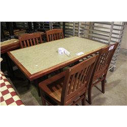 28'X50' MAHOGANY FRAMED RESTAURANT TABLE