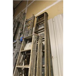 LOT OF WOODEN LADDER