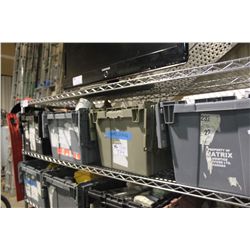 SHELF OF PAINTING MATERIAL & TOOLS