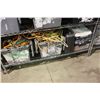 Image 1 : SHELF OF EXTENSION CORDS & PAINTING TOOLS