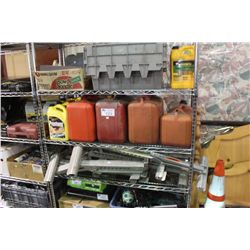 4 SHELVES OF MISCELLANEOUS TOOLS & ELECTRONICS