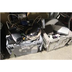 4 BINS OF MISCELLANEOUS ELECTRONICS