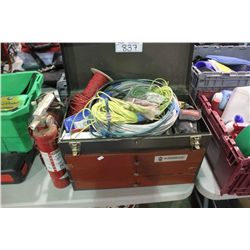 TOOL BOX, CONTENTS & BIN OF MISCELLANEOUS