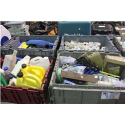 8 BINS OF MISCELLANEOUS PAINTING MATERIAL