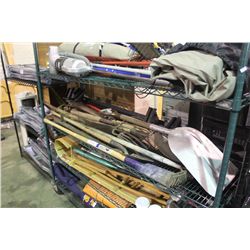 4 SHELVES OF LARGE TOOLS