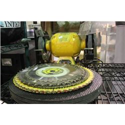 SAW BLADES, ANGLE GRINDER, ASSORTED TOOLS &