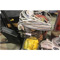 CART WITH PAINT SPRAYER & CONTENTS