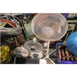 LOT OF FANS & HEATERS