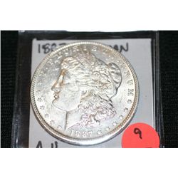 1887 Silver Morgan Dollar AU