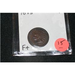 1875 Indian Head Penny F+