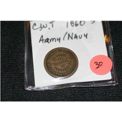 Civil War Token 1860's Army/Navy