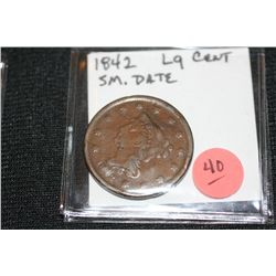 1842 Liberty Large Cent small date