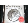 Image 1 : 1830 US Large Cent, small date Large Letters
