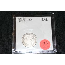 1842-O Silver Seated Liberty Dime