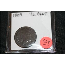 1809 Bust Liberty Half Cent