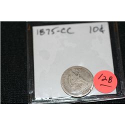 1875-CC Silver Seated Liberty Dime