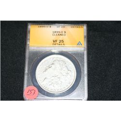 1895-O Silver Morgan Dollar Cleaned ANACS Graded VF25 Details